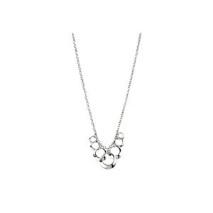 Silver multi open disc cluster pendant