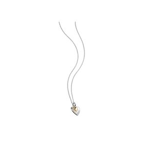 Silver gold plated double heart pendant