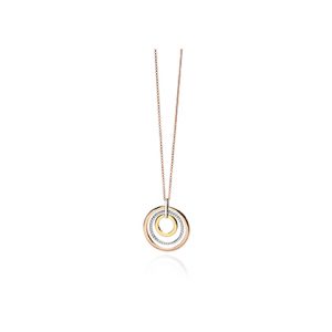 Silver triple disc open ring pendant