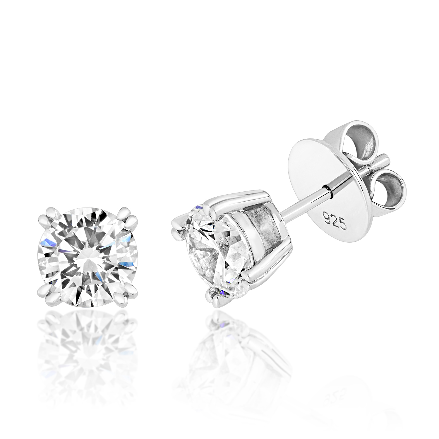 Charmsy Orecchini A Cerchio Doppi In Argento Sterling 925 Con Zirconi - Placcati Oro Giallo, Oro Rosa O Argento, Ipoallergenici